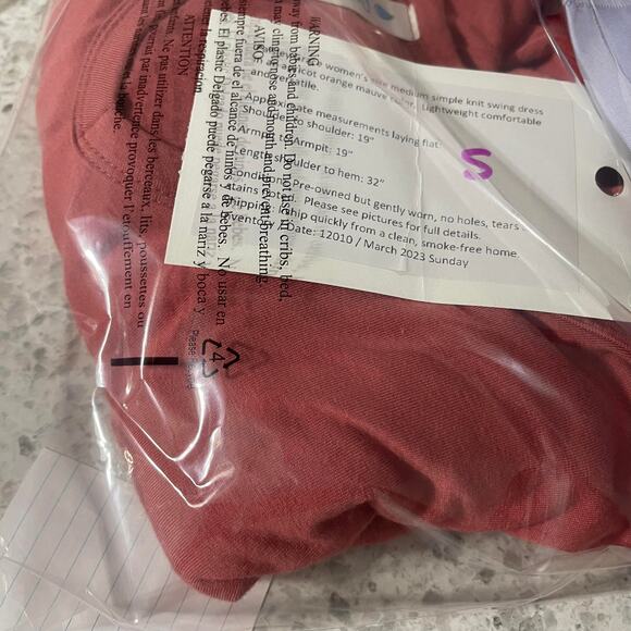 Paisley Grace women's medium dress simple knit swing orangey apricot mauve - Picture 13 of 14